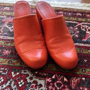 RACHEL COMEY Bose Mule Clog Cherry Red Leather